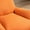 Orange, variant on Dayalane Recliner Accent Chair, Linen Upholstered Swivel Lounge Chairs with High Back, Reading Chair with Soft Foam Cushion, Rocker Chair for Living Room, Bedroom, Office, Beige