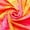 Atlantic Sunrise (Lemon / Hot Pink), variant on Mermaid Scale Hologram Tricot Foil Fabric - Rainbow Shiny Stretchy 60" By The Yard