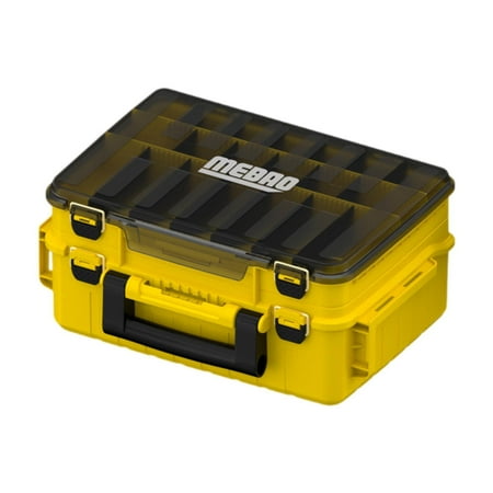 QccHieUs Fishing Tackle Box Container Lightweight Accessories Holder Organizer for Travel yellow