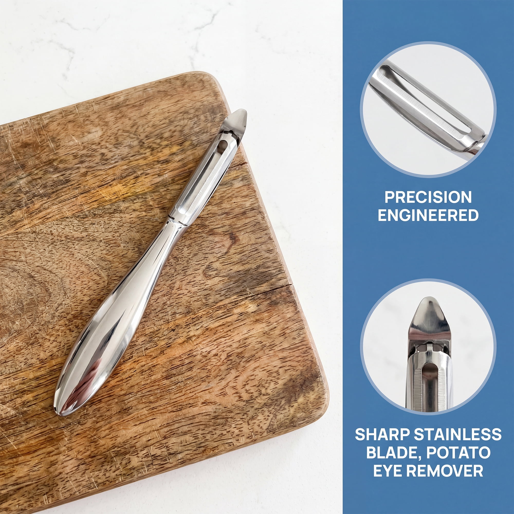 Unique Bargains Stainless Steel Vegetable Peeler with Ergonomic Handle Silver 6.9"x2.2"