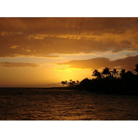 Canvas Print Kauai Dusk Morning Dawn Hawaii Sunrise Sunset Stretched Canvas 10 x