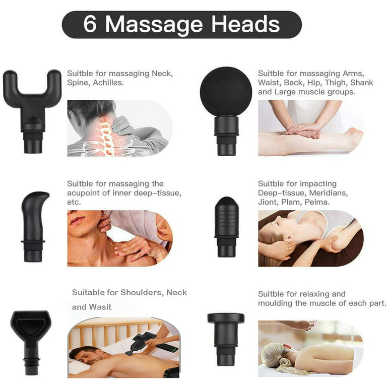 Brushless Motor Low Noise Neck Massager For Neck, Shoulders, Waist, Legs,  Relax 6-head Finger Pressure