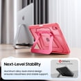 thumbnail image 3 of Fintie Shockproof Case for iPad (A16) 11th Generation 11 Inch (2025), iPad 10th Gen 10.9 Inch (2022) - [Built-in Pencil Holder] Slim Frosted Protective Cover with Multi-Angle Kickstand (Pink), 3 of 10