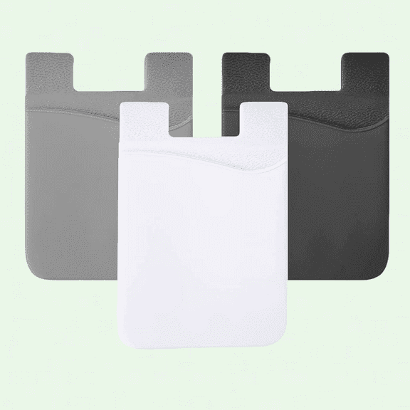 Silicone Cell Phone Wallet (3 Pack) - Convenient Stick-on Card Holder for Smartphones