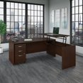 thumbnail image 2 of Series C Bow Front Sit to Stand L Shaped Desk Office Set in Mocha Cherry, 2 of 8