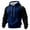 Dark Blue(Black Sleeve), variant on Coorders Womens Fleece Full Zip Hoodie, Unisex Sherpa Heavyweight Warm Sweatshirt Jacket with Pockets ,Plus Dark Gray,Size XXL