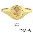 thumbnail image 3 of Guodhu Stainless Steel Dainty Sunflower Signet Ring – Wedding/Promise/Anniversary/Valentine’s Statement Ring Jewelry with Floral Elegance, 3 of 4