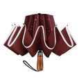 thumbnail image 1 of Lejorain Large Reverse Umbrella -50 Inch Windproof Folding Inverted Umbrella - Upside Down with Safety Reflective Strip, 1 of 4