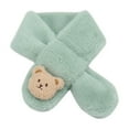 thumbnail image 2 of NAISIBABY Kids Winter Scarf, Fuzzy Thicken Warm Solid Color Supersoft Scarf for Children Green Free Size, 2 of 3
