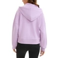 thumbnail image 3 of SUDADERA CORTA OVERSIZED PARA MUJERES INSPIRE CHIC CON ABERTURAS LATERALES Y MEDIA CREMALLERA, OUTFITS DE OTOÑO, COLOR PÚRPURA, 3 of 5