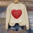 thumbnail image 1 of Meichang Chandails en Molleton Mignons pour Femmes Chandails en Molleton de la Saint-Valentin Chandails en Molleton Graphiques Drôles Amour Manches Longues Col Rond Décontracté Chandails en Molleton de Vacances Saint-Valentin, 1 of 4