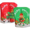 thumbnail image 4 of 2pcs Christmas Chair Covers Elf Design Christmas Chair Back Cover Dinning Room Decor, 4 of 7