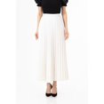 thumbnail image 2 of White Pleated Maxi Skirt Elastic Waist Band Ankle Length Skirt, 2 of 6
