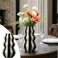 thumbnail image 1 of Decorative Ceramic Vase - Elegantly Hand Painted Circular Design for Living Room Bedroom or Desktop Flower Arrangements, 1 of 6