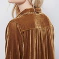 thumbnail image 2 of Jxximdong Women Blouses, Womens Velvet Long Sleeve Pocket Casual Shirt Dress, Gold Daily Dresses for Women, 2 of 7