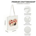 thumbnail image 3 of COMIO  Women Cute Cat Valentine's Day Canvas Tote Reusable Grocery Bags Kawaii Aesthetic Graphic Shopping Shoulder Tote Bags, 3 of 5