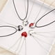 thumbnail image 5 of Juego de collares para parejas para ella, collares románticos con colgante de corazón, idea perfecta para regalar en San Valentín o cumpleaños, dos corazones entrelazados, 5 of 8