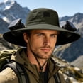 thumbnail image 2 of Solar Fan Hat, UPF 50+ Wide Brim Sun Hat with 2 Fans, Solar & USB Rechargeable, 3 Speeds for Fishing/Camping/Hiking/Gardening, 2 of 5