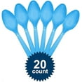 thumbnail image 2 of Amscan BB100027 Bright Blue Plastic Spoons, 2 of 2