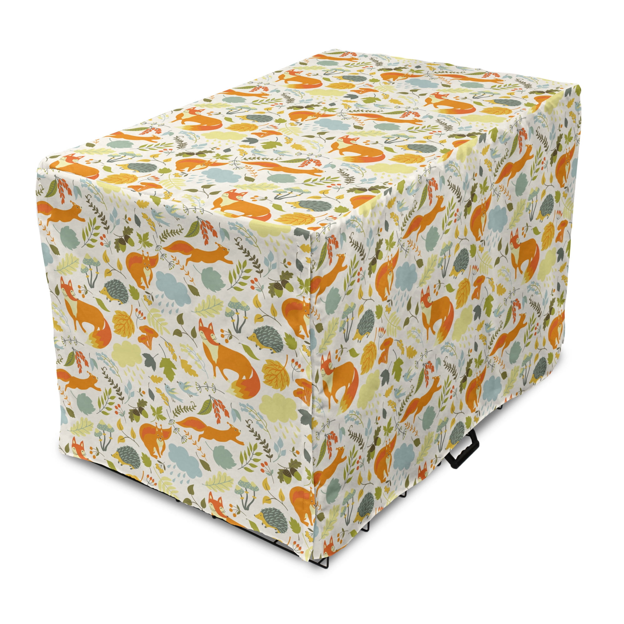 Curated visual reference: Woodsy Dog Crate Cover Floral Botanical Details And Animal Squirrel Photo Inspiration