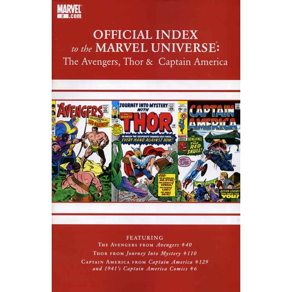 Avengers, Thor And Captain America: Official Index to the Marvel Universe #2 VF ; Marvel Comic Book