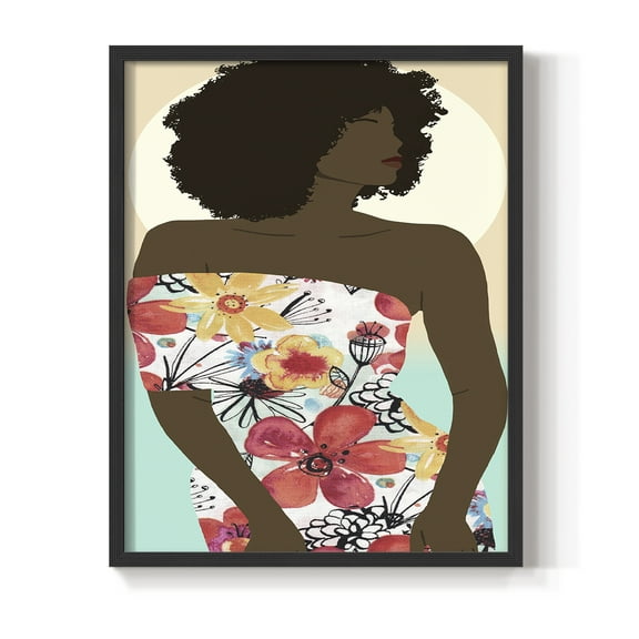 You Go Woman II Framed Print - Solid Wood in Single Picture Frame Solid Wood 2 Framed Print