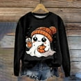 thumbnail image 2 of Women's Sweatshirts Ghost Graphic T-Shirt Long Sleeve Pullover Tops Gothic Fall Outfits 2024, 2 of 4