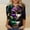 Black, variant on Aoiroe Women's Casual 3/4 Sleeve T-Shirts,Casual Tees Short Sleeve Tops Tshirt Funny Mardi Gras Face Graphic New Orleans Parade Tops Elbow Length Tee Shirts for Women Black L