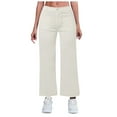 thumbnail image 1 of YDLCAFD Women's Spring And Summer Casual Comfortable Jeans Washed Stretch Flared Wide Leg Pants XXL, 1 of 6