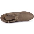 thumbnail image 4 of Botas Tobillo Cremallera Tacón Alto Media Pierna Gris pardo 40 Allegra K, 4 of 6