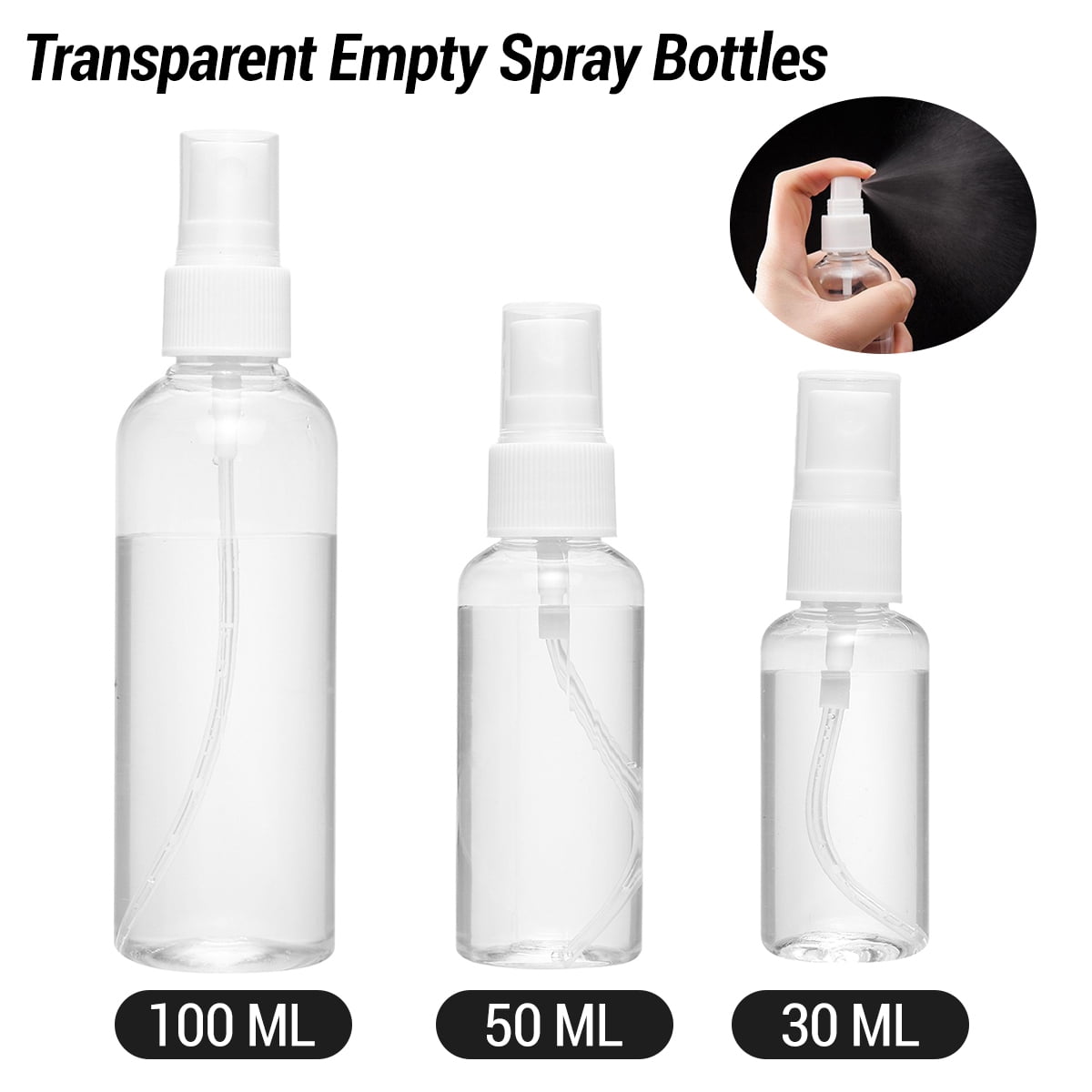 plastic spray bottles 100ml