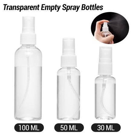 100ml/50ml/30ml Transparent Empty Plastic Spray Bottle Perfume