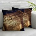 thumbnail image 3 of United States Throw Pillow Cushion Case Vintage Constitution Text of America National Gloryof July Image, Modern Accent Double-Sided Digital Printing, Pale Brown, 3 of 5
