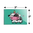 thumbnail image 3 of Cute Kawaii Unicorn Cow Rectangle Acrylic Fridge Refrigerator Magnet, 3 of 4