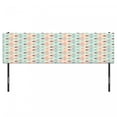 thumbnail image 3 of Retro Headboard, Retro Style Fish Pattern Underwater World Aquatic Fun Joyful, Upholstered Decorative Metal Bed Headboard with Memory Foam, King Size, Salmon Brown Turquoise, by Ambesonne, 3 of 4