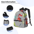 thumbnail image 5 of Picia Cute Dinosaur Large Capacity Backpack Classic Style Backpack Casual Backpack Water-Resistant School Work Travel Outdoor Backpack, 5 of 8