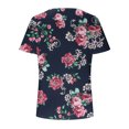 thumbnail image 2 of Fiudx Camisas de Mujer Blusas para Mujer, Camisetas Informales Sexys de Moda con Cuello En V Occidental, Ropa de Moda de Primavera, Pliegues Estampados de Verano, 2 of 3