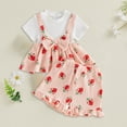 thumbnail image 2 of KEXE Baby Summer Clothes Cute Outfits For Girls Toddler Baby Girl Outfits Summer Clothes Infant Spring Short Sleeve Shirt Tops Cute Shorts Set, 2 of 3