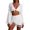 White, variant on QEMAUUA Elegant Tassel Mesh Cover Up 4 Piece Tankini Tummy Control Summer Beach Swimwear Swimsuit Swimsuits