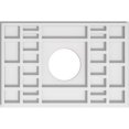 thumbnail image 1 of Ekena Millwork CMP16X10BX-04000 4 in. ID x 5.5 in. Rectangle Beaux Médaillon de Plafond Contemporain PVC, 1 of 1