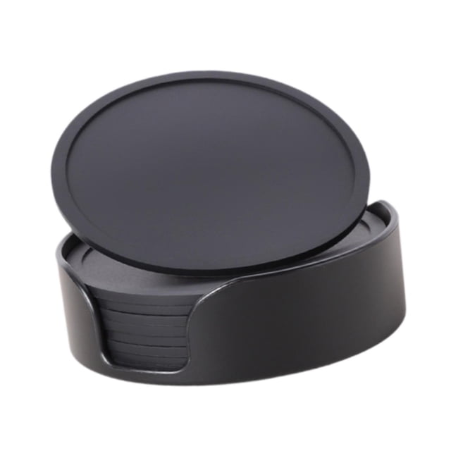 Juego de 8 posavasos de silicona para café, decoración, impermeables, con soporte Con base