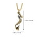 thumbnail image 5 of Collar con colgante de sirena para hombre, accesorios de joyería de acero y titanio (dorado), 5 of 5