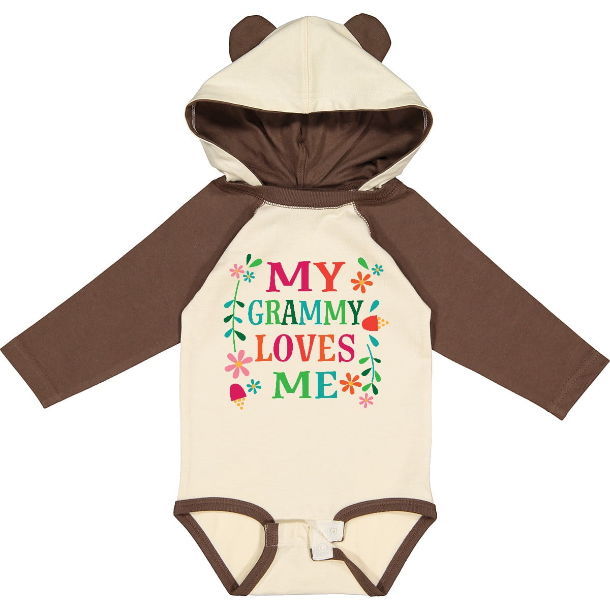 Inktastic My Grammy Loves Me Girls Apparel Girls Long Sleeve Baby Bodysuit