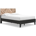 thumbnail image 4 of Home Square Modern Full Size Platform Bed with Low Profile Headboard in Black, 4 of 9
