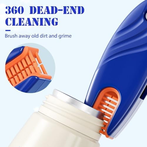 4 in 1 Cup Lid Cleaning Brush, 2024 Upgrade Multifunctional Cleaning Brush Water Bottle Cleaner Brush, Mini Silicone Bottle Cup-Holder Cleaner with Hook Remover (1, Red) Red Red