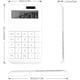 thumbnail image 5 of Calculadora de escritorio con función estándar, pantalla grande LCD de 12 dígitos y botón grande, funciona con batería/solar - Blanco, 5 of 5