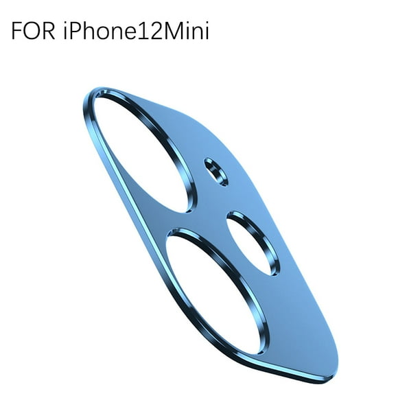 Seitruly Nueva cubierta de la cámara del teléfono Protector de película de lente de cámara de teléfono de aleación de aluminio, negro, reemplazo Teléfono y Comunicación Azul i12Mini