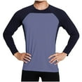 thumbnail image 2 of Blusas y camisas de manga larga con cuello redondo para hombre, de poliéster, para entrenamiento físico, secado rápido, elásticas y con protección solar., 2 of 5