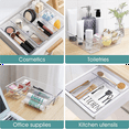 thumbnail image 6 of 15PCS Clear Plastic Drawer Organizer Set 4-Size Versatile Bathroom and Vanity Trays Storage Bins, 6 of 6