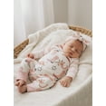 thumbnail image 4 of BemeyourBBs Newborn Baby Girls Western Clothes Cowgirl Outfits One Piece Romper Long Sleeve Boots Print Jumpsuit with Headband Fall Winter Spring Clothes, 4 of 9